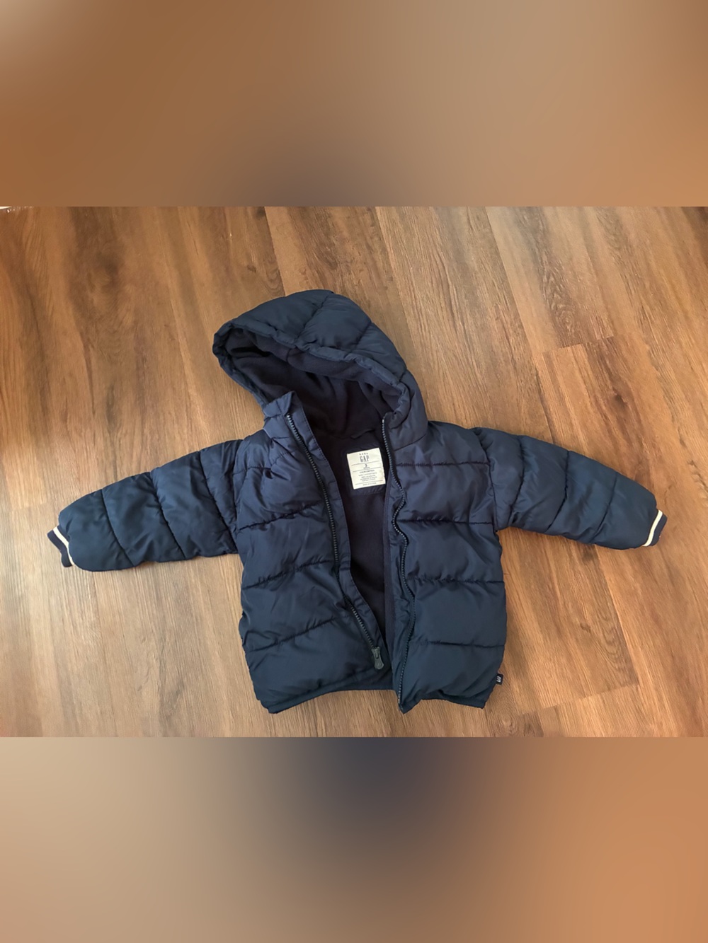 Kids Navy Puffer Jacket with Hood 3T bundle